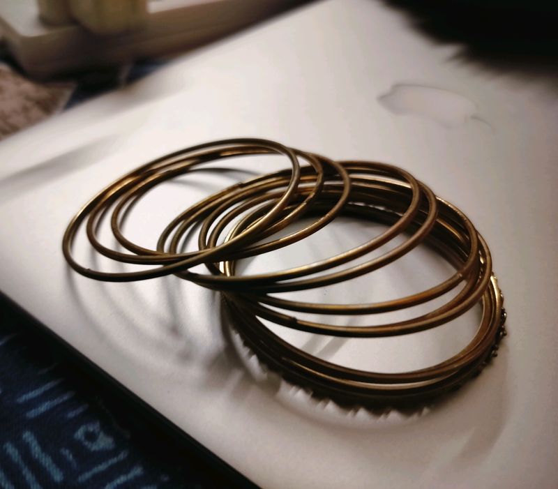 Golden Metal Bangles