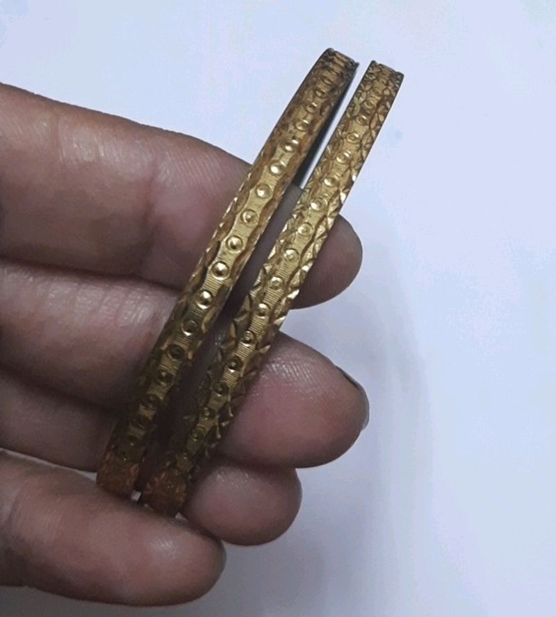 Gold Coloured Metal Kada