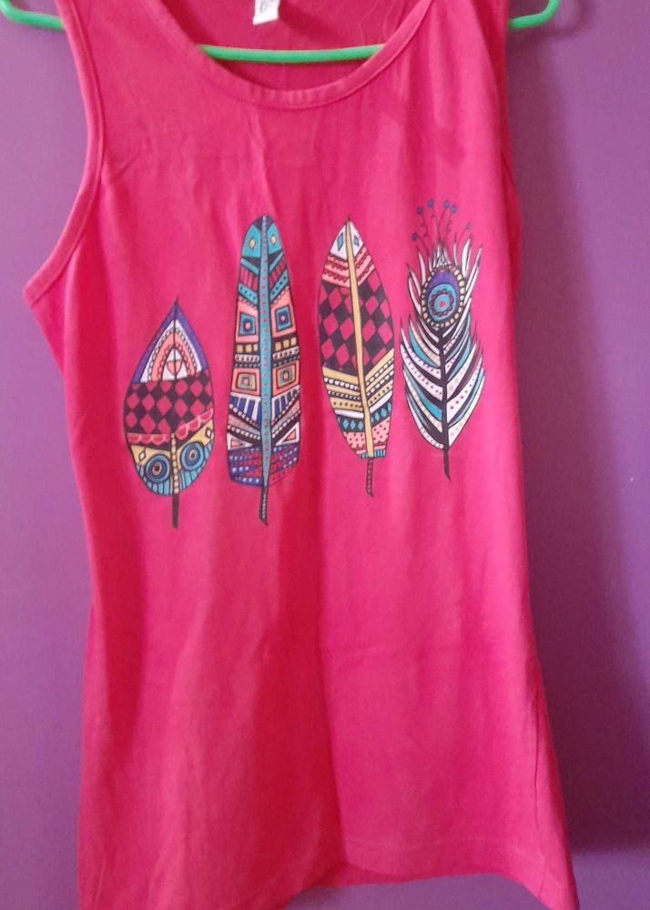 Sleeveless Pink Top