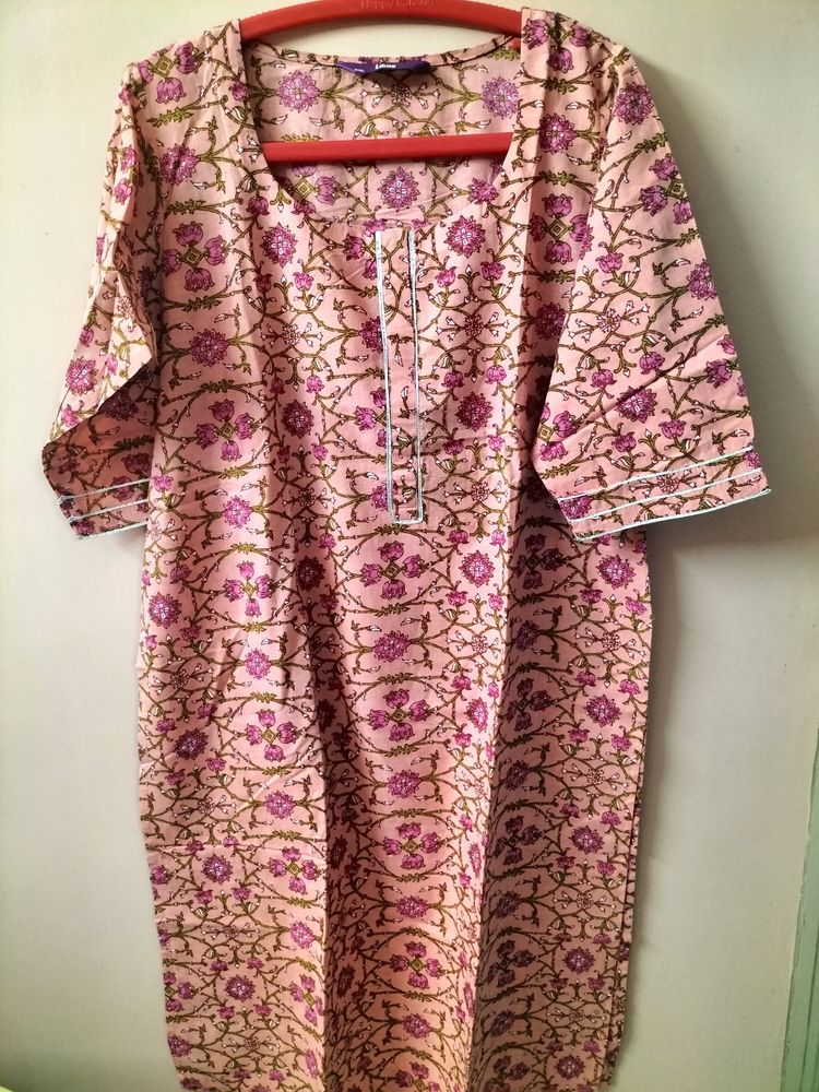 Libas Printed Cotton Straight Kurta