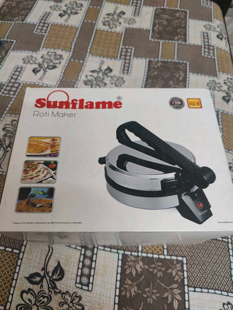 Sunflame RM1 900-Watt Roti Maker (Silver/Black)