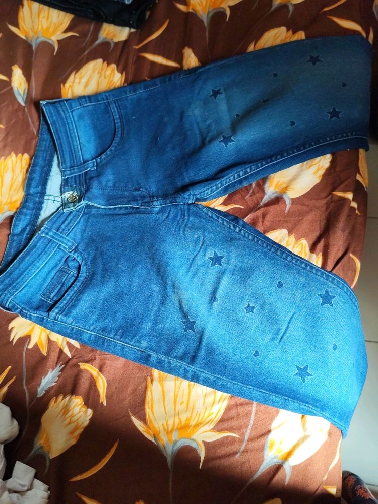 Blue Star Embossed Denims.