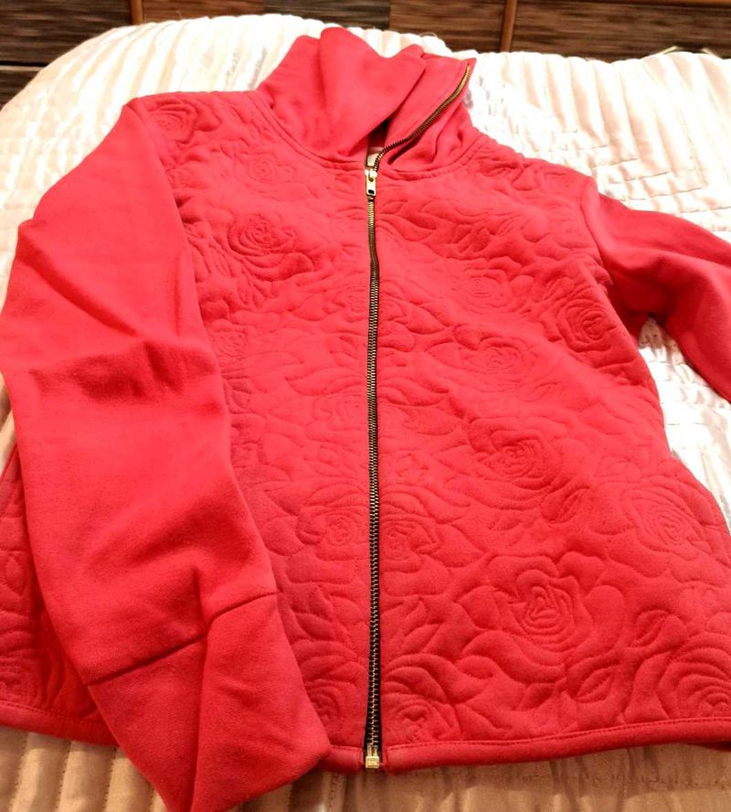 Lovely Warm Fleece High Neck Jacket