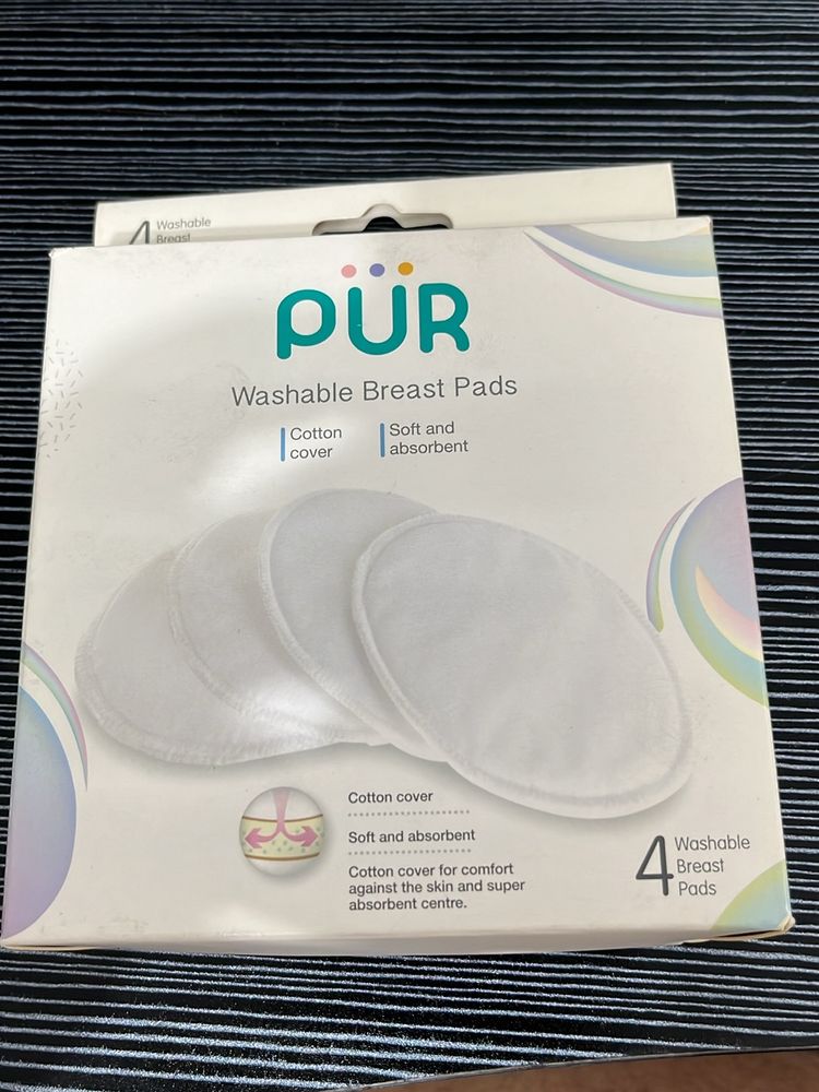 PUR Washable Breast Pad 4 Pcs Inside