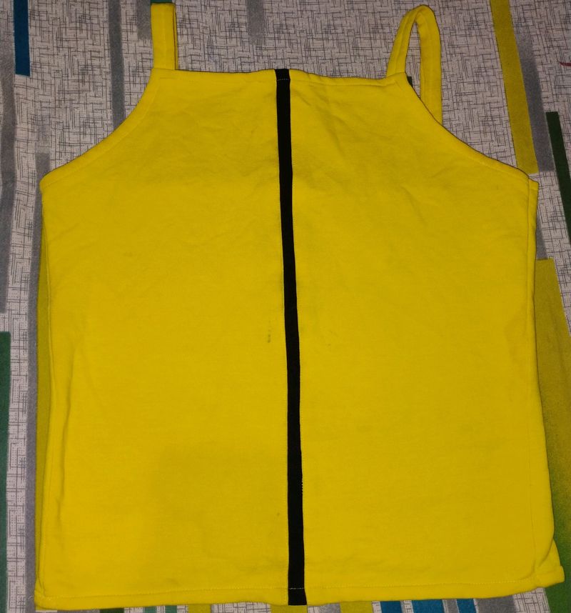 Sleevless Hot Yellow Top