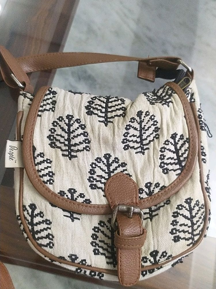 Embroidered Sling Bag