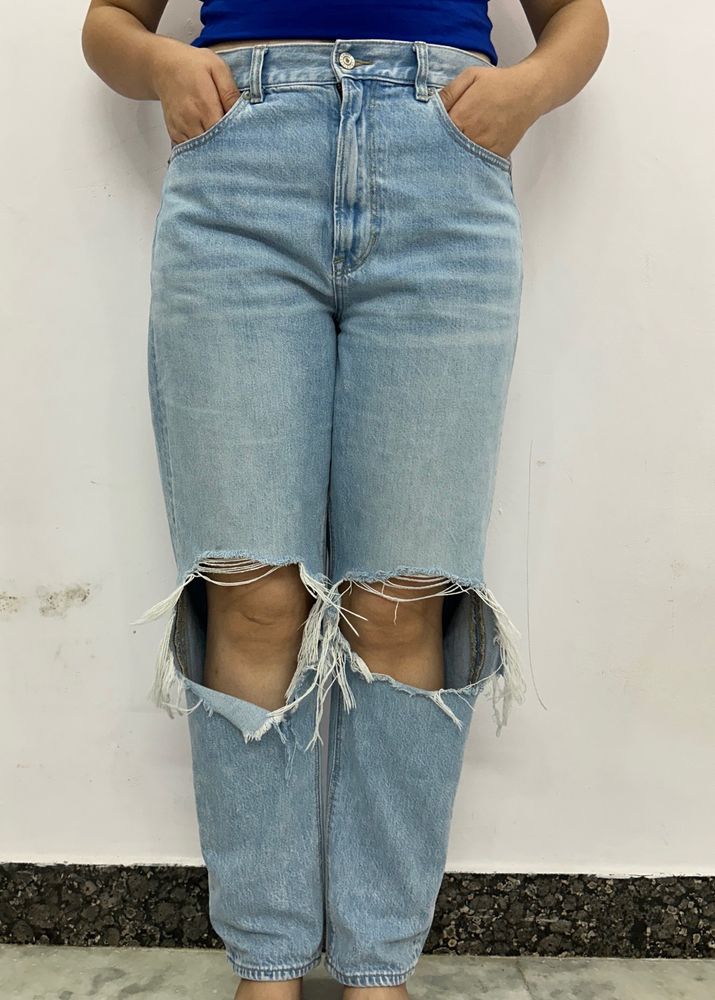 Blue Ripped Denim