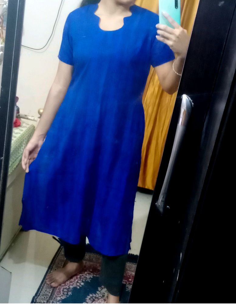 Royal Blue Long Kurti