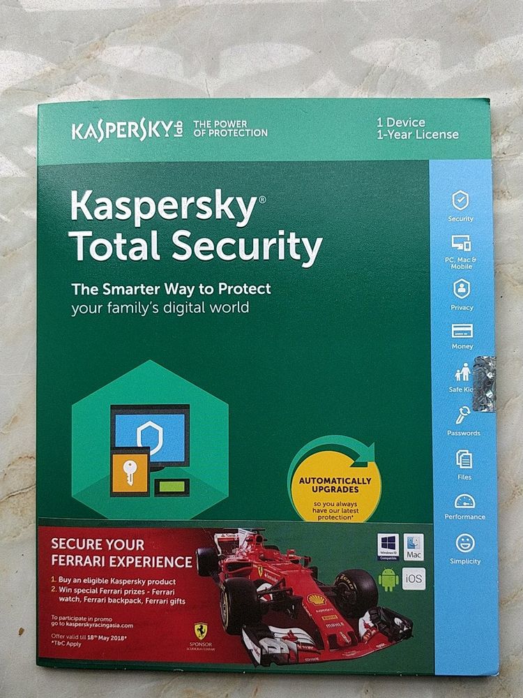 1 Year 1 Device Kaspersky Total Security Protection