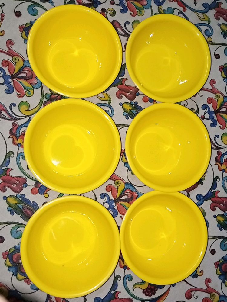 6p Yellow Bowl Set