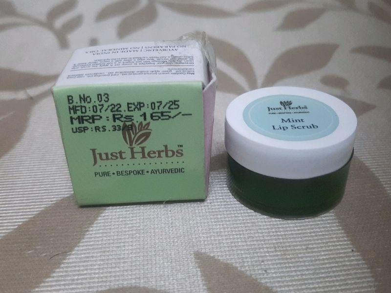 Just Herbs Herb Enriched Mint Lip Scrub-5g