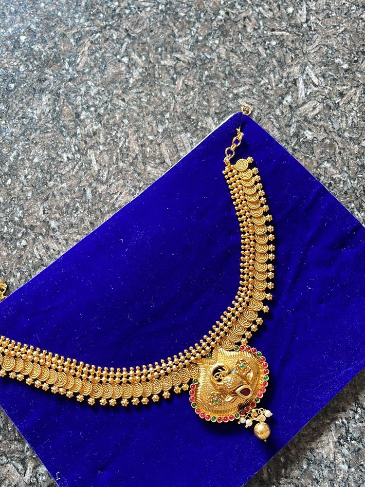 South Indian Necklace- One Gram Gold