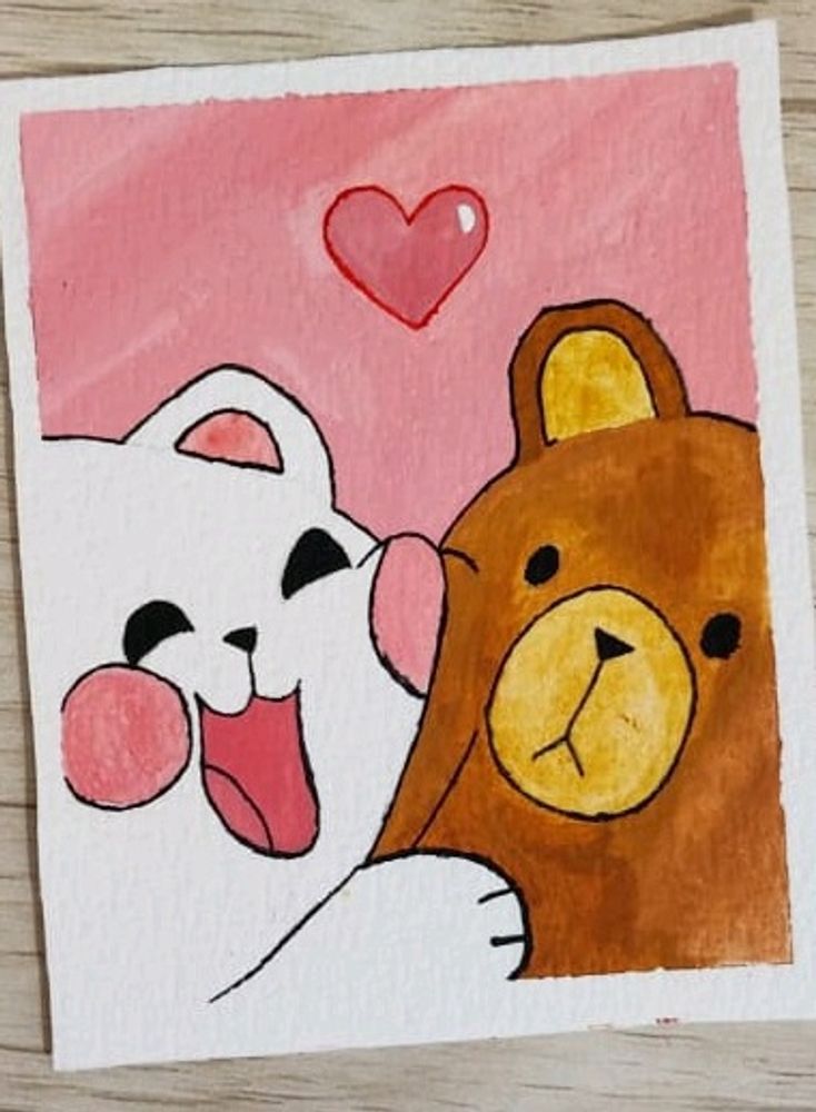 cute bears painting