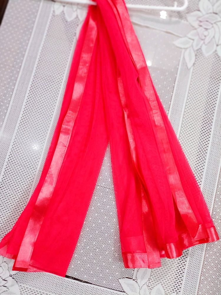 Pretty Hot Pink Net Dupatta