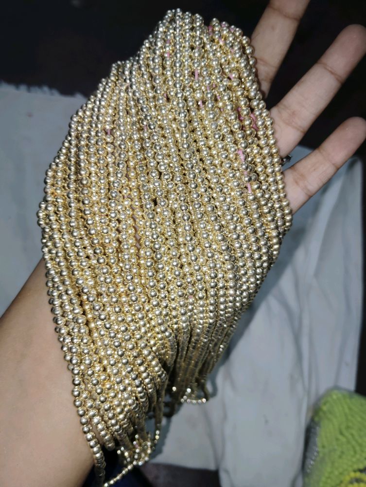 1 Dozen Of 3mm Size Light gold Beads