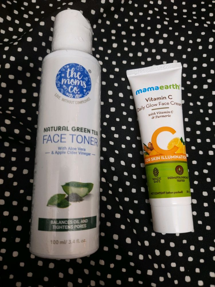 Mamaearth Sunscreen And The Moms Co Toner