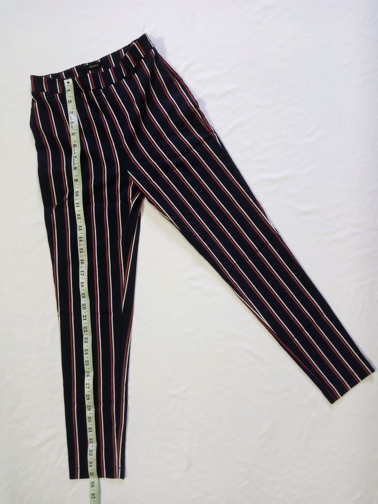 Blue Trouser With Red And White Strips Waist 26