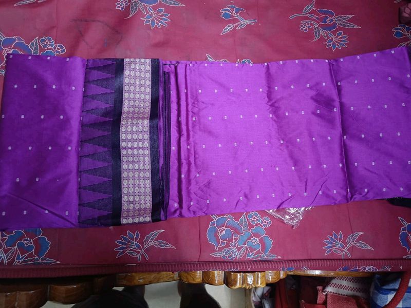 Papa Silk Saree Purple Pink