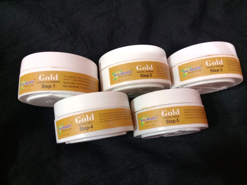 Organic Combo Of 5 Gold Skin Care Kit