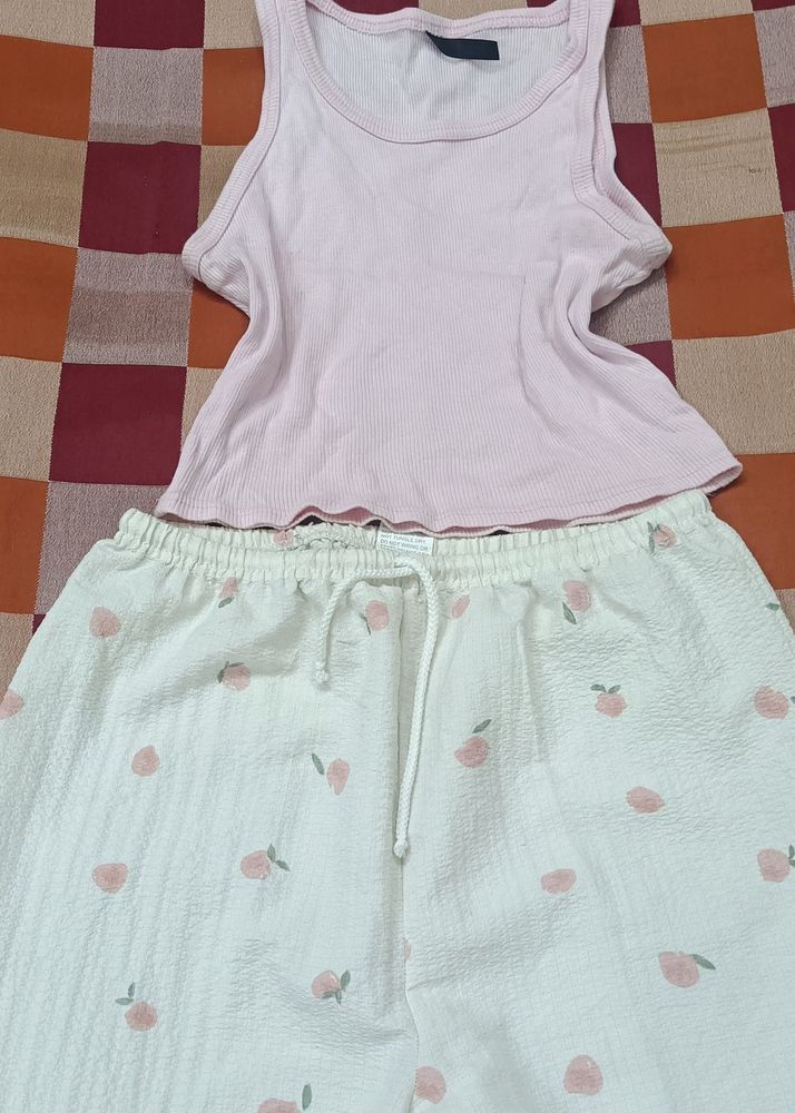 Soft Girl Pink Trouser And Top Set