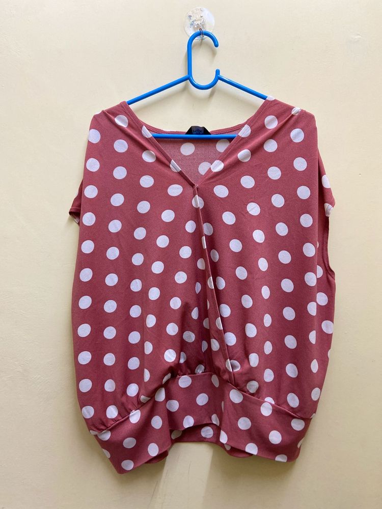 Max Polka Dot Top - Size L, Perfect condition