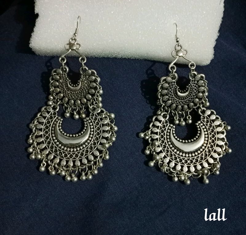 Silver Oxidised Earrings