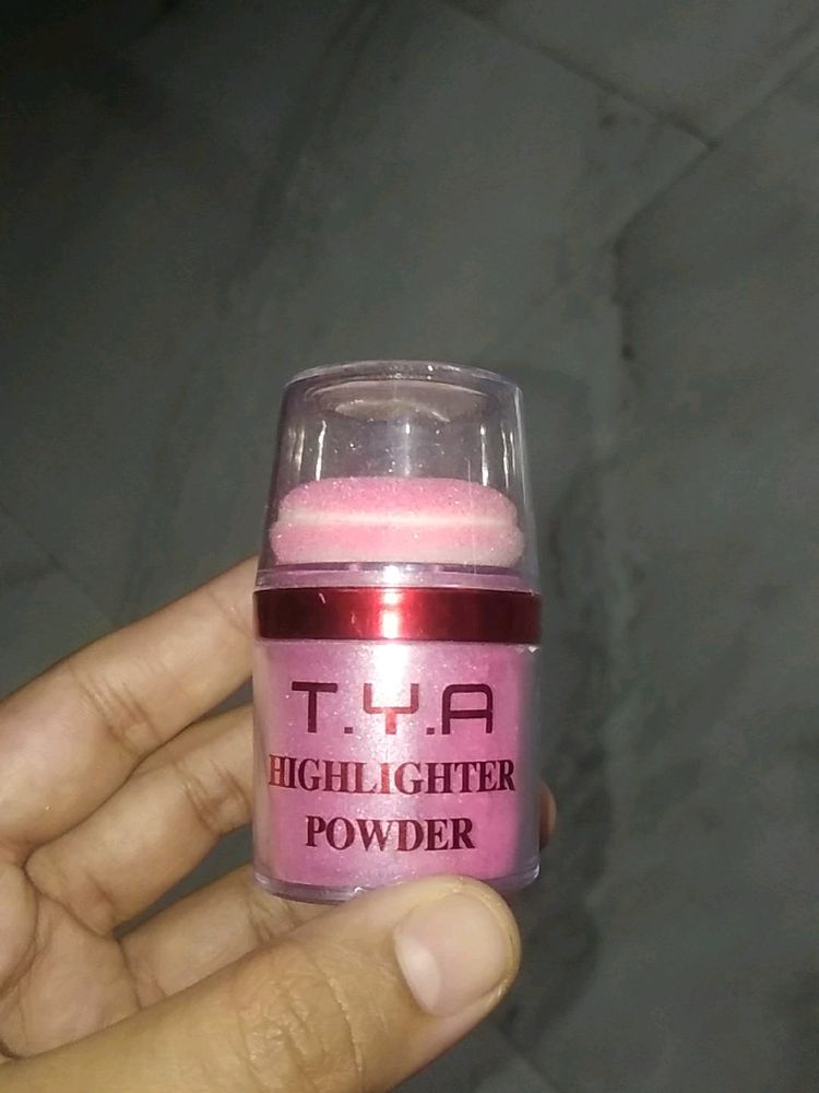 Pink Shimmery Highlighter Powder