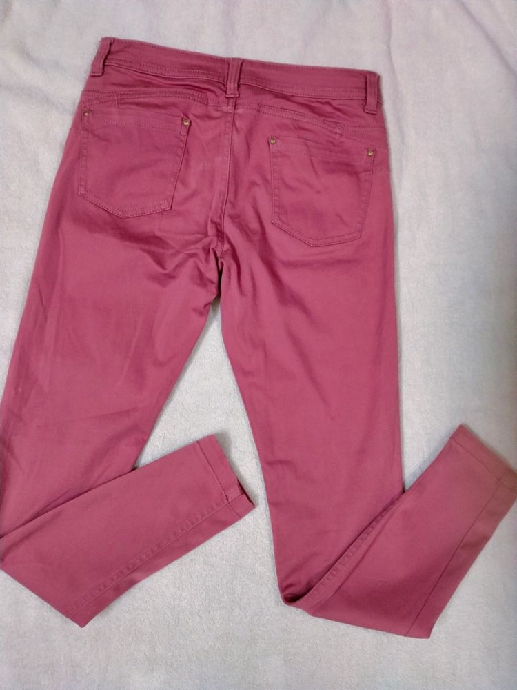 Pink Skinny Trousers