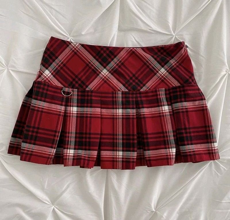 ✨y2k japanese skirt red stripe✨