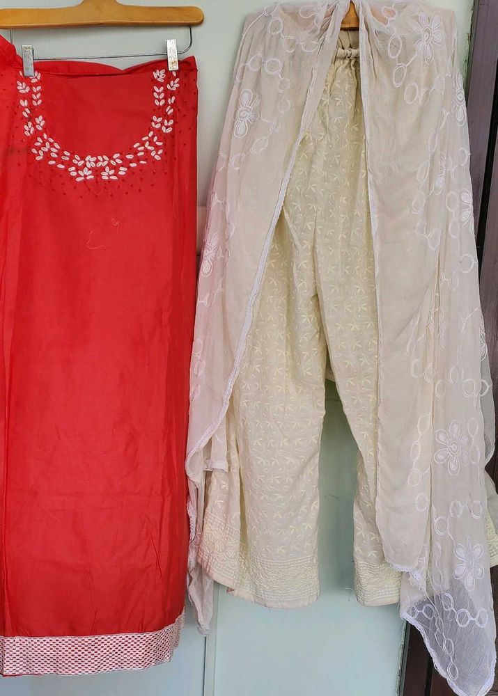 Stitched Pant & Dupatta With Kurthi Is Unsti