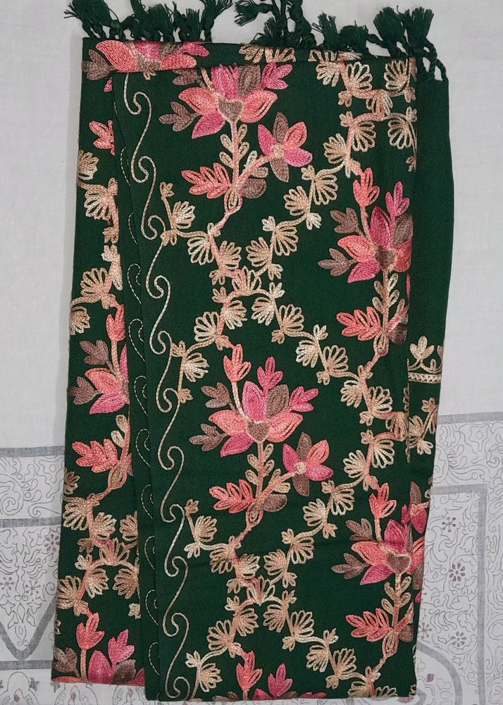 Kashmiri Aari Embroidered Wool Stole