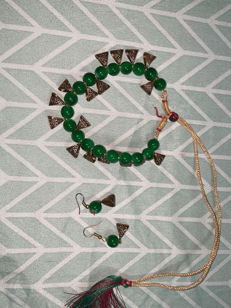 Green Metal Necklace