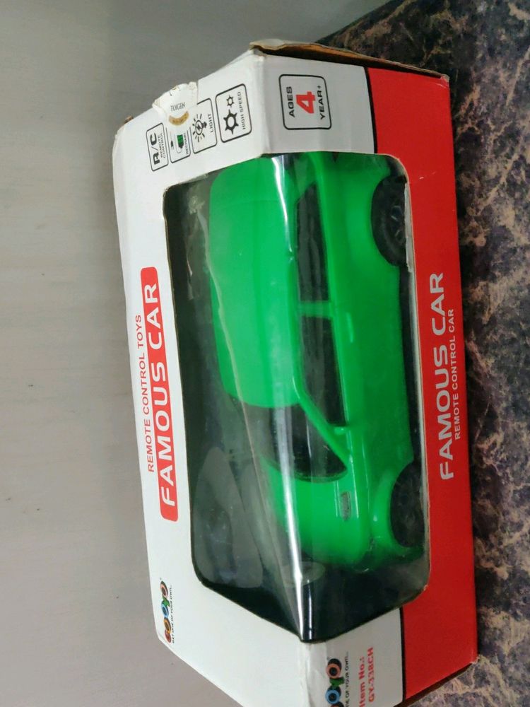 Green Colour Remote Car For Kids  Good Working