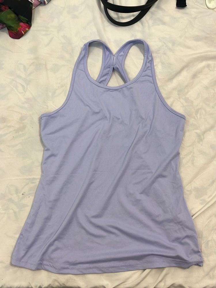 Lavender Cutout Activewear Tank Top