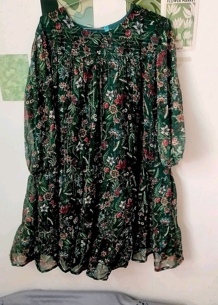 Janasya Green Dress.