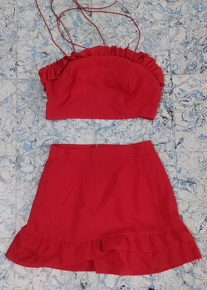 SHEIN Y2k Red Co-ord Set 🍒