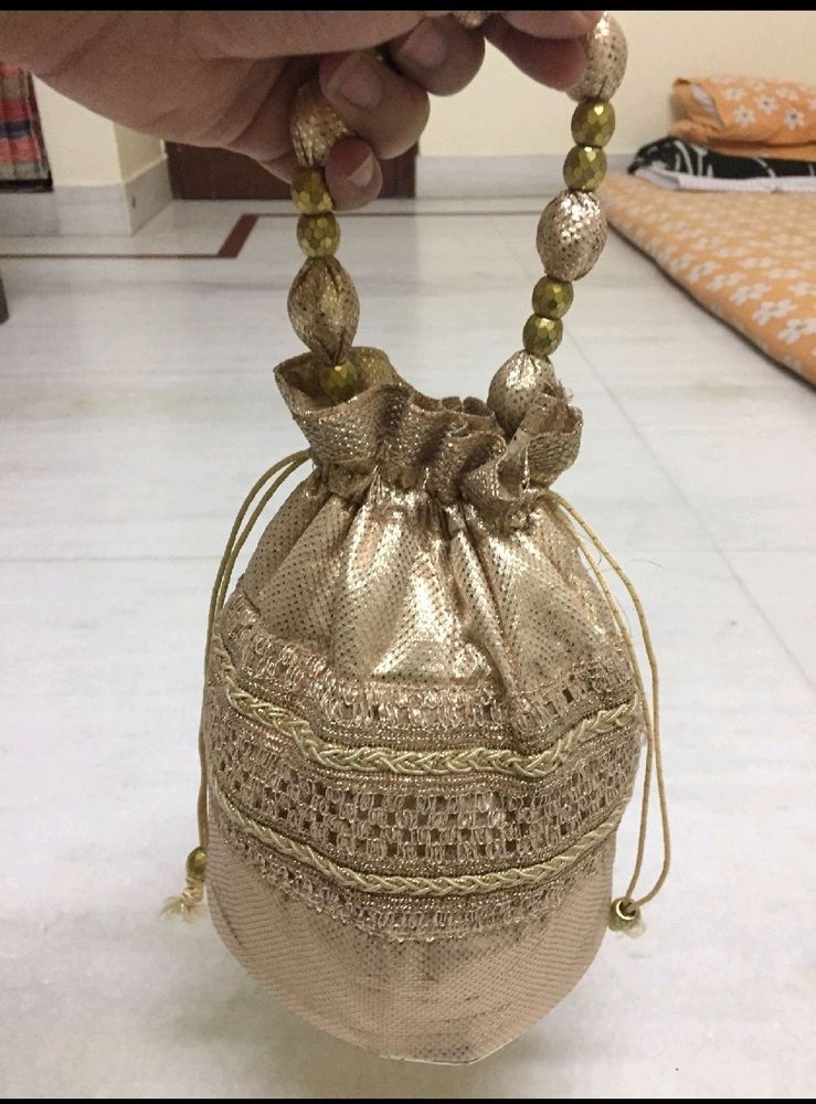 Golden Potli Bag