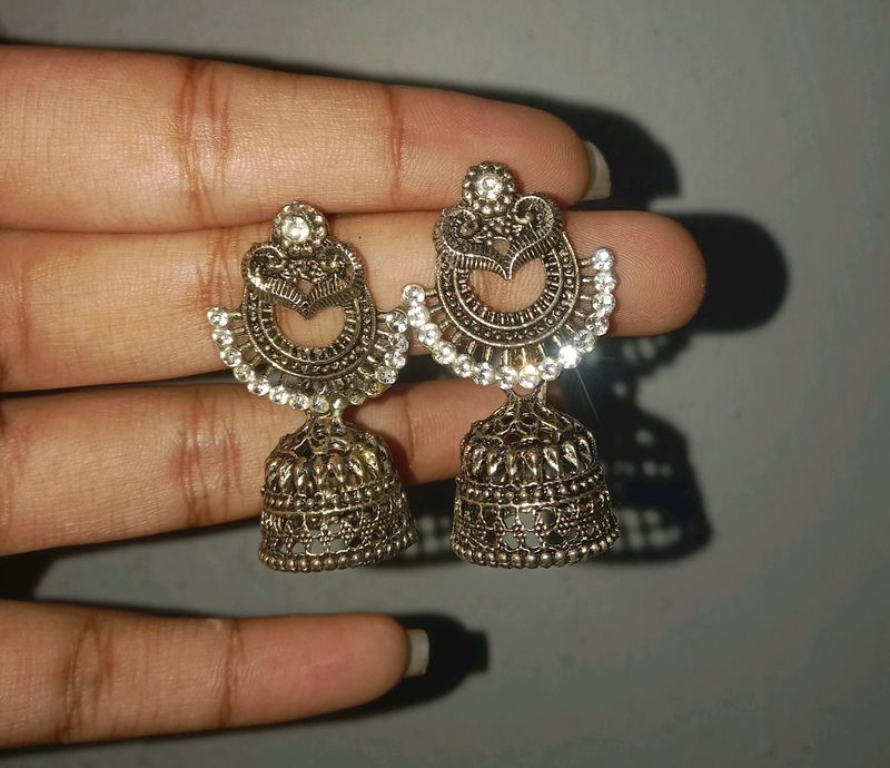 Oxidised Jhumka