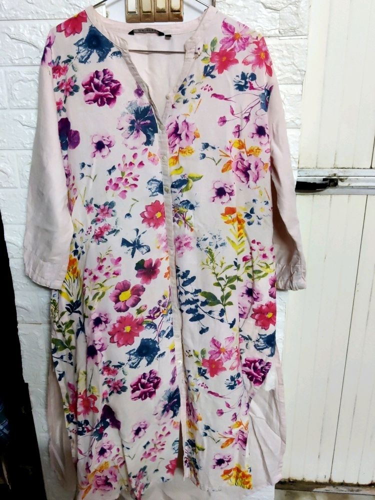 High Low Floral Kurta