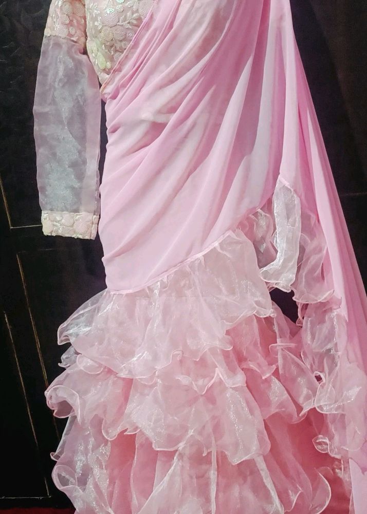 Trendy Frill Organza Saree🤩, From Instagram