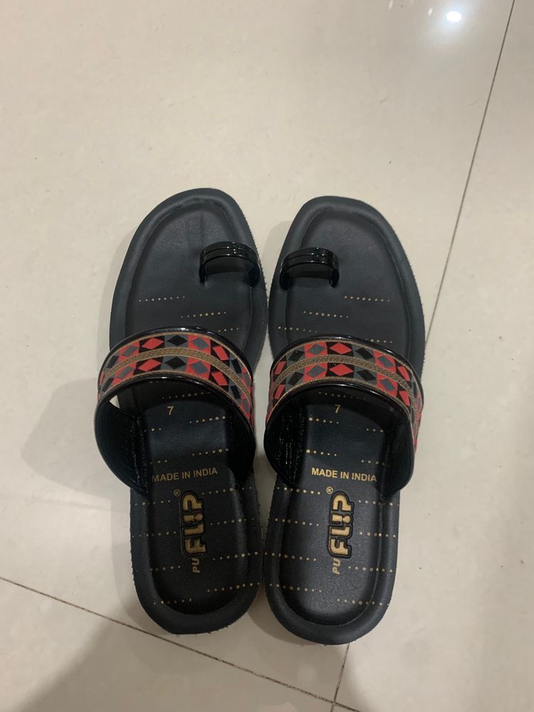 Black Traditional Slippers