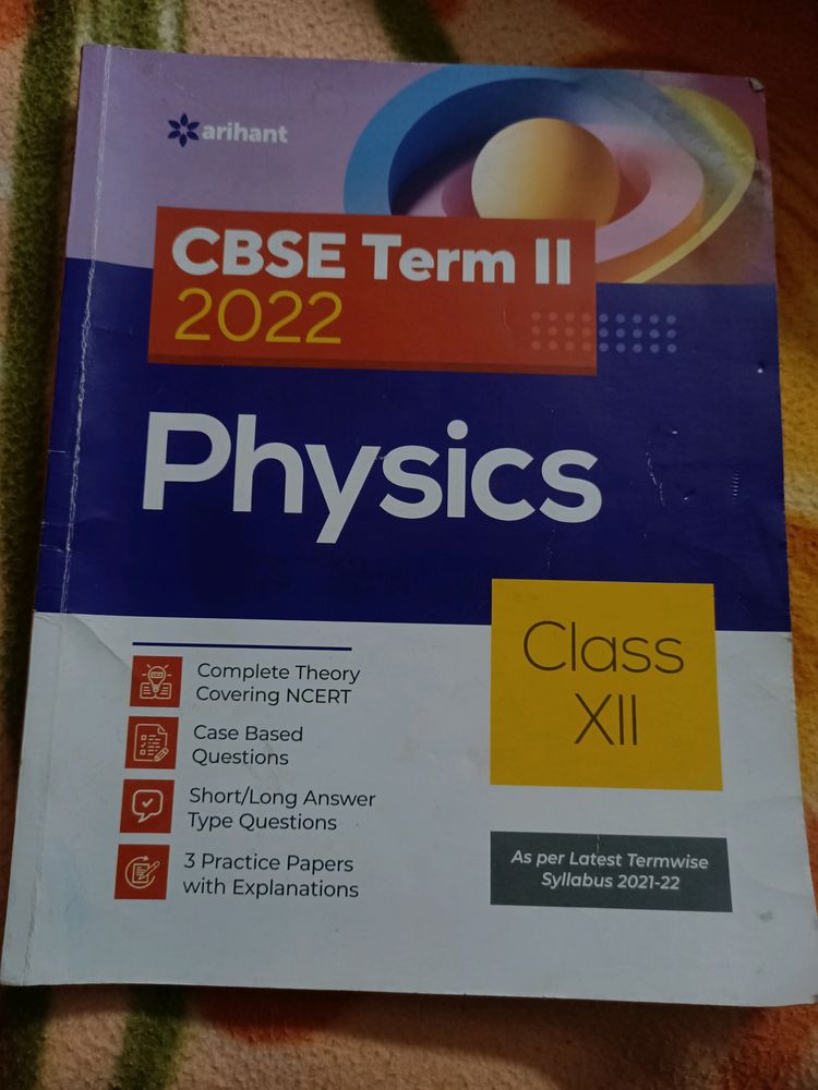 Arihant CBSE Term II 2022 Physics Class 12