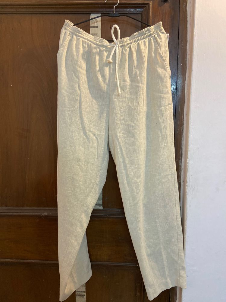 Linen Blend Pull On Summer Trouser