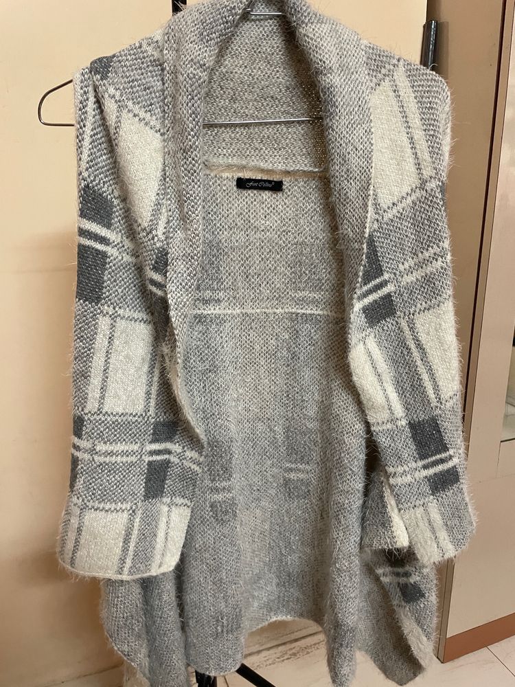 Fort Collins Checkered Front Open Cardigan