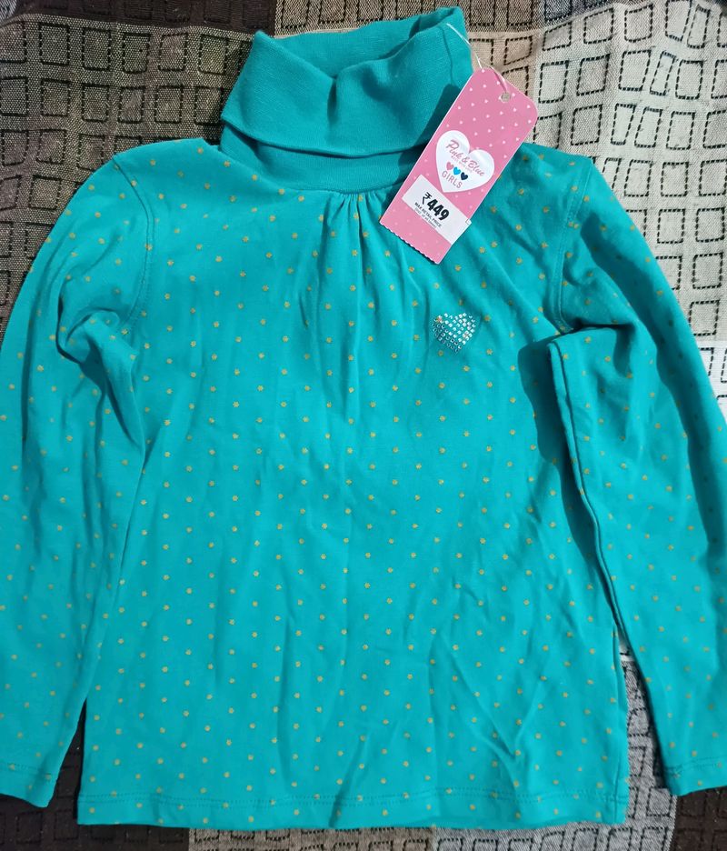 Turtle Neck Shirt 3to4 Year Girl's