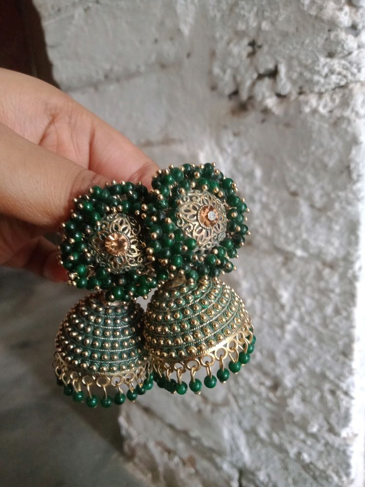 Green Jhumka