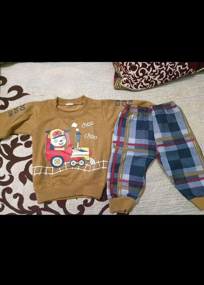 Warm T-shirt Pant Set For Boys And Girls