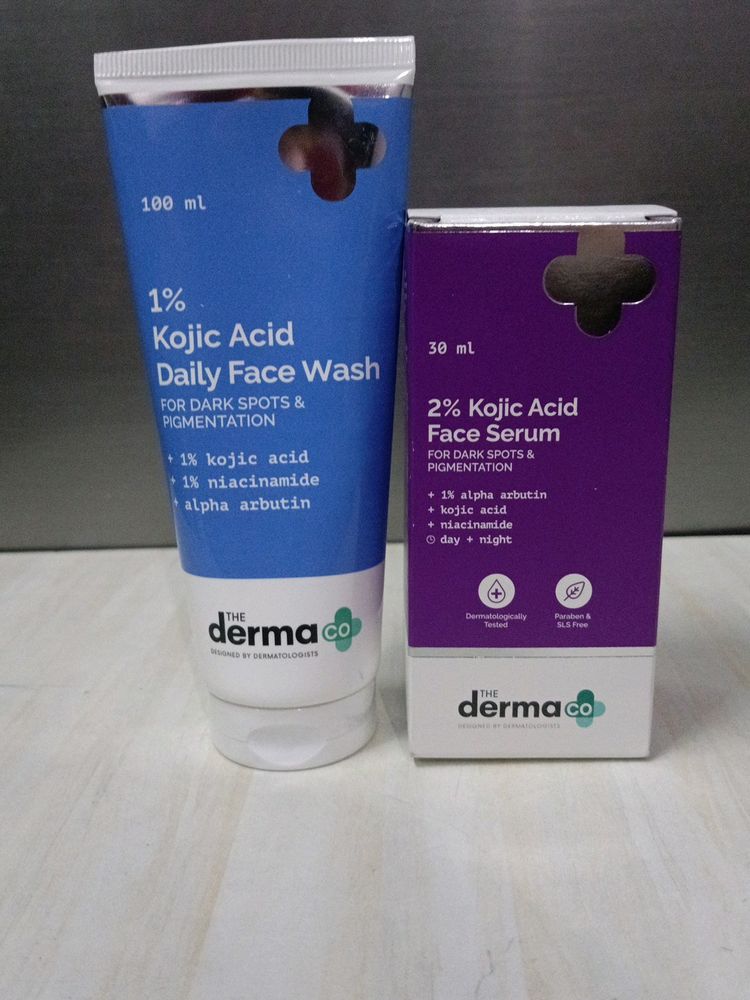 Combo Of TheDermaCo 2% Kojic Acid FaceWash & Serum