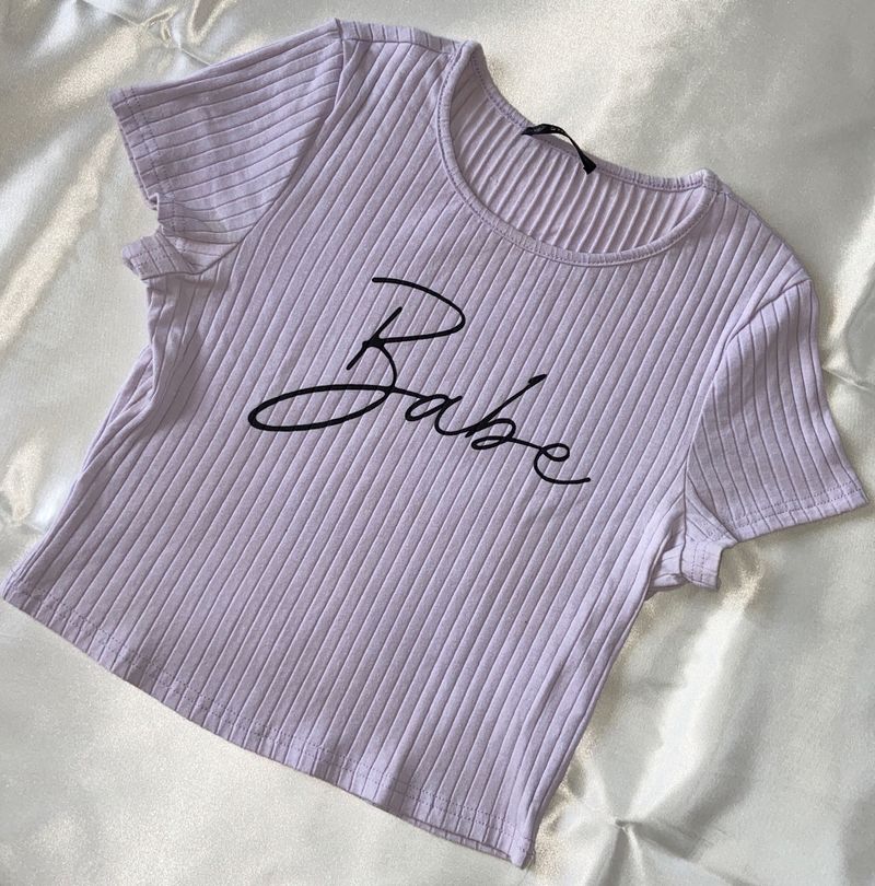 Shein Lavender Crop Top