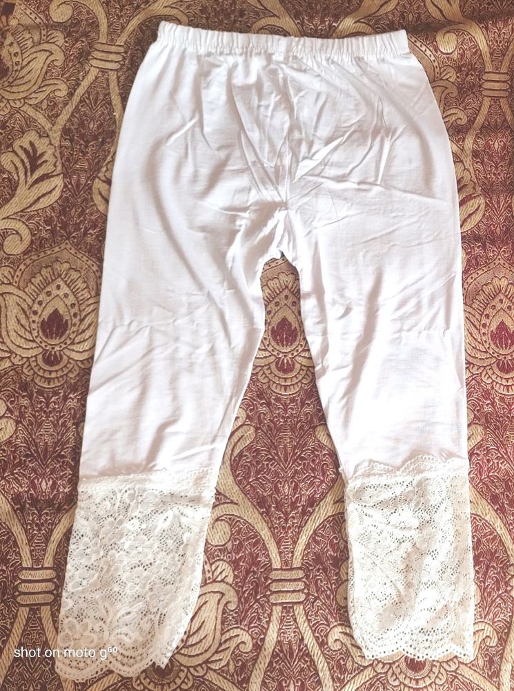 White Leggings With Net Mohri